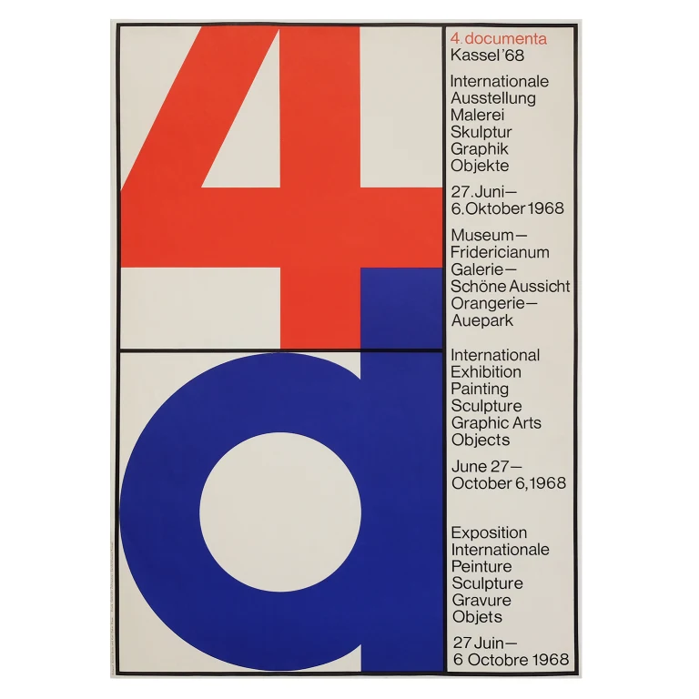 Detail for documenta 4. Kassel '68 International Exhibition Painting Sculpture Graphic Arts Objects Poster, 1968 (1 of 4)